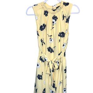Ann Taylor Sunny Poppy Tie Waist Flare Dress Size Medium New With Tags